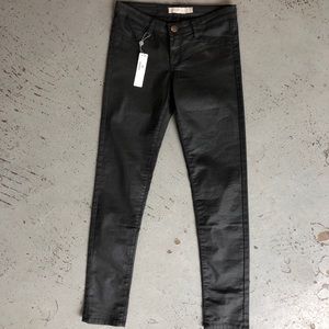 Coated Black Skinny Jeans